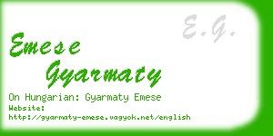 emese gyarmaty business card